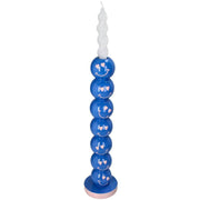 Kaarsenhouder Smiley met blauwe ballen, 9x9x36 cm