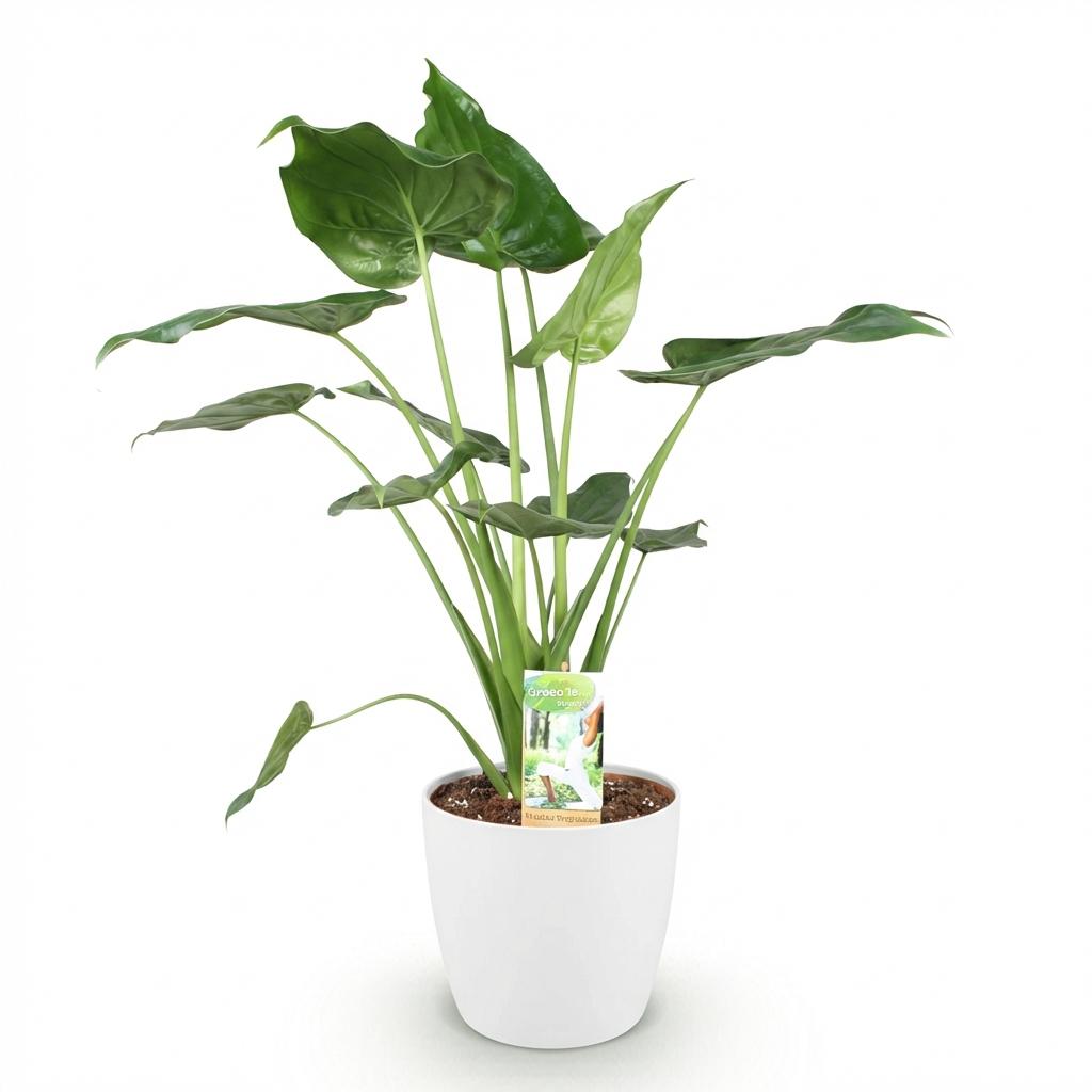 Alocasia Cucullata, groene bladeren