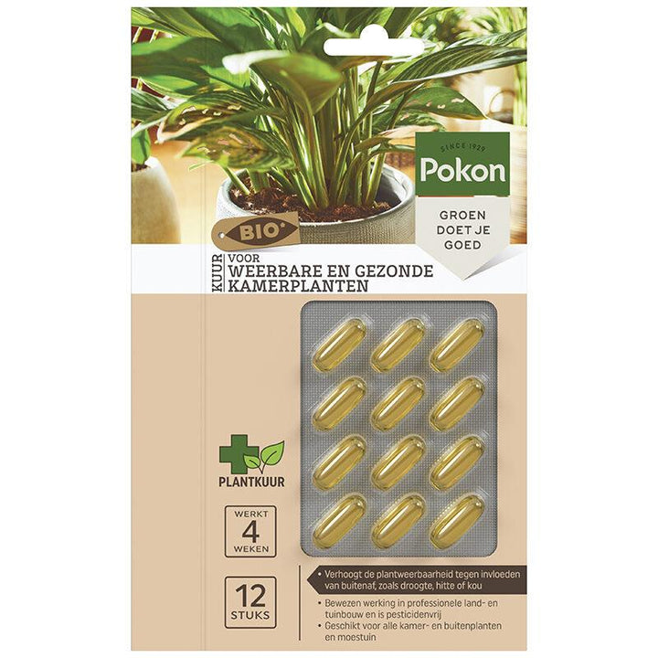 Bio kuur voor kamerplanten, natuurlijke capsules, 12 stuks