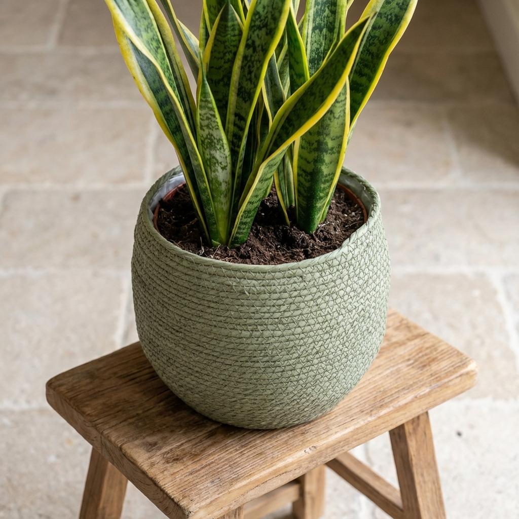Mand Jorck groen 26 cm, kenmerkend blad