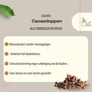 Cacaodoppen 70 liter, organische bodembedekker