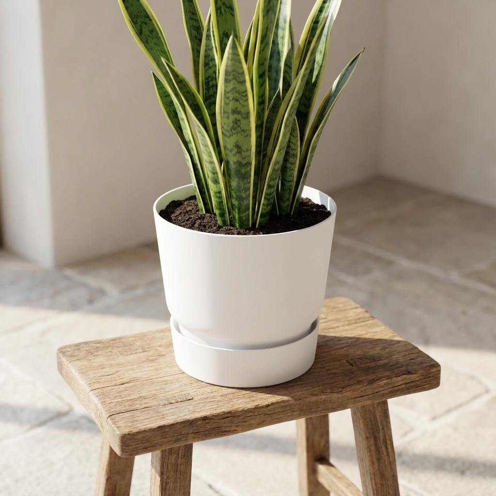 Productfoto van Elho Greenville ronde pot, mat wit, Ø30 cm