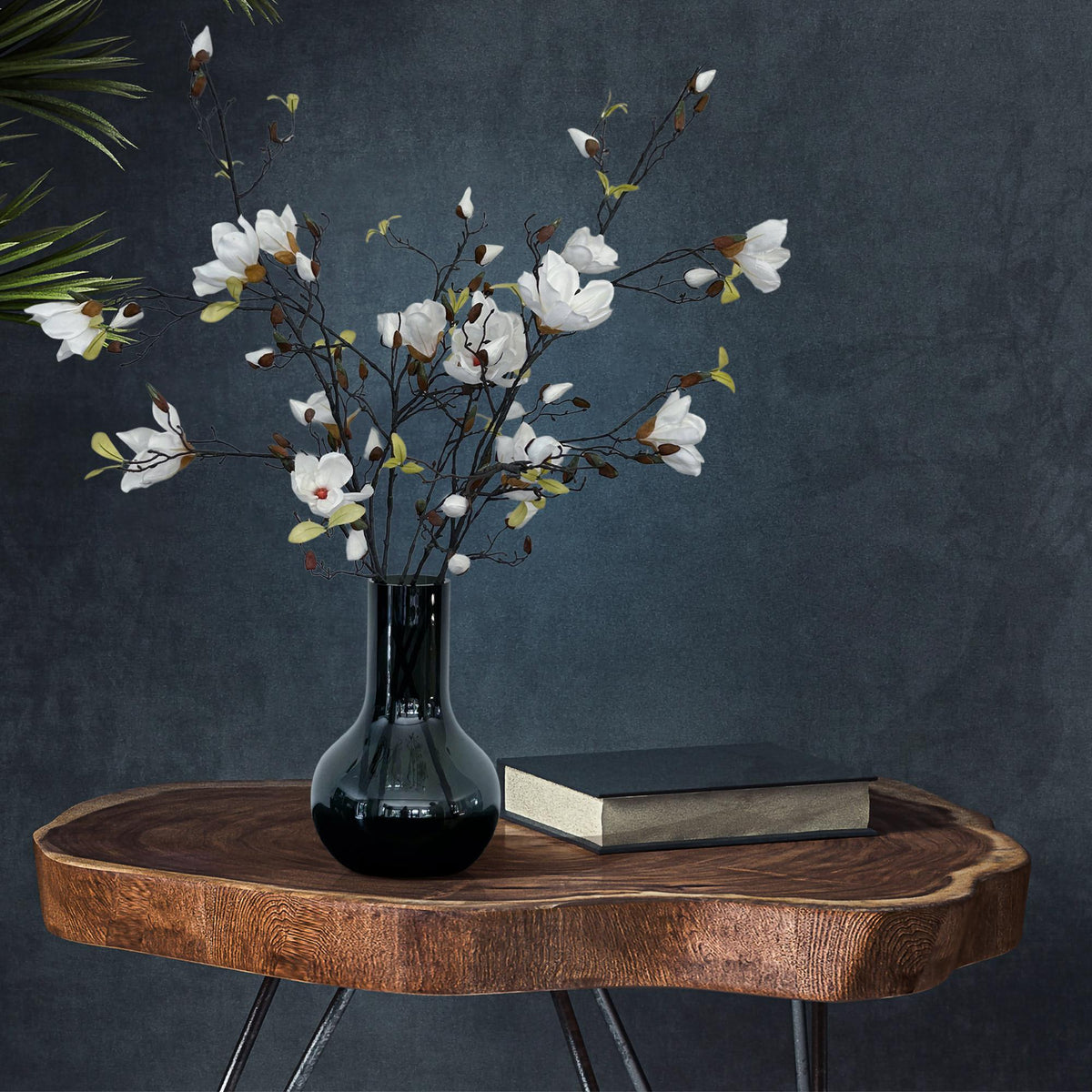Kunstbloemen Solo - Crème - Magnolia Branches - x 4, plant in pot