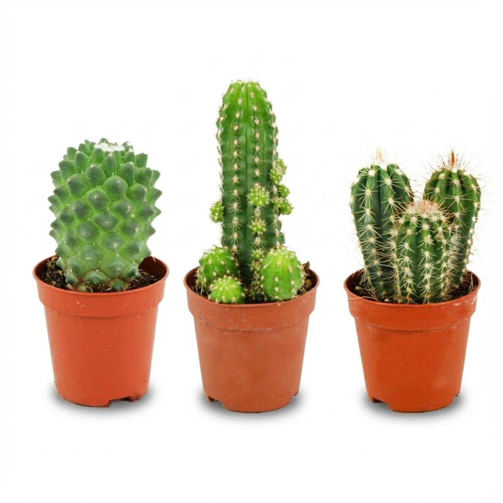 Mini Cactus Set - 3 Stuks - Ø, detail van het blad