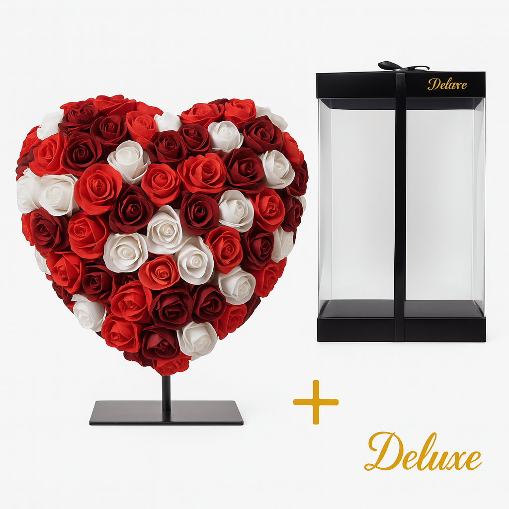 Hart DELUXE op standaard, plant in pot