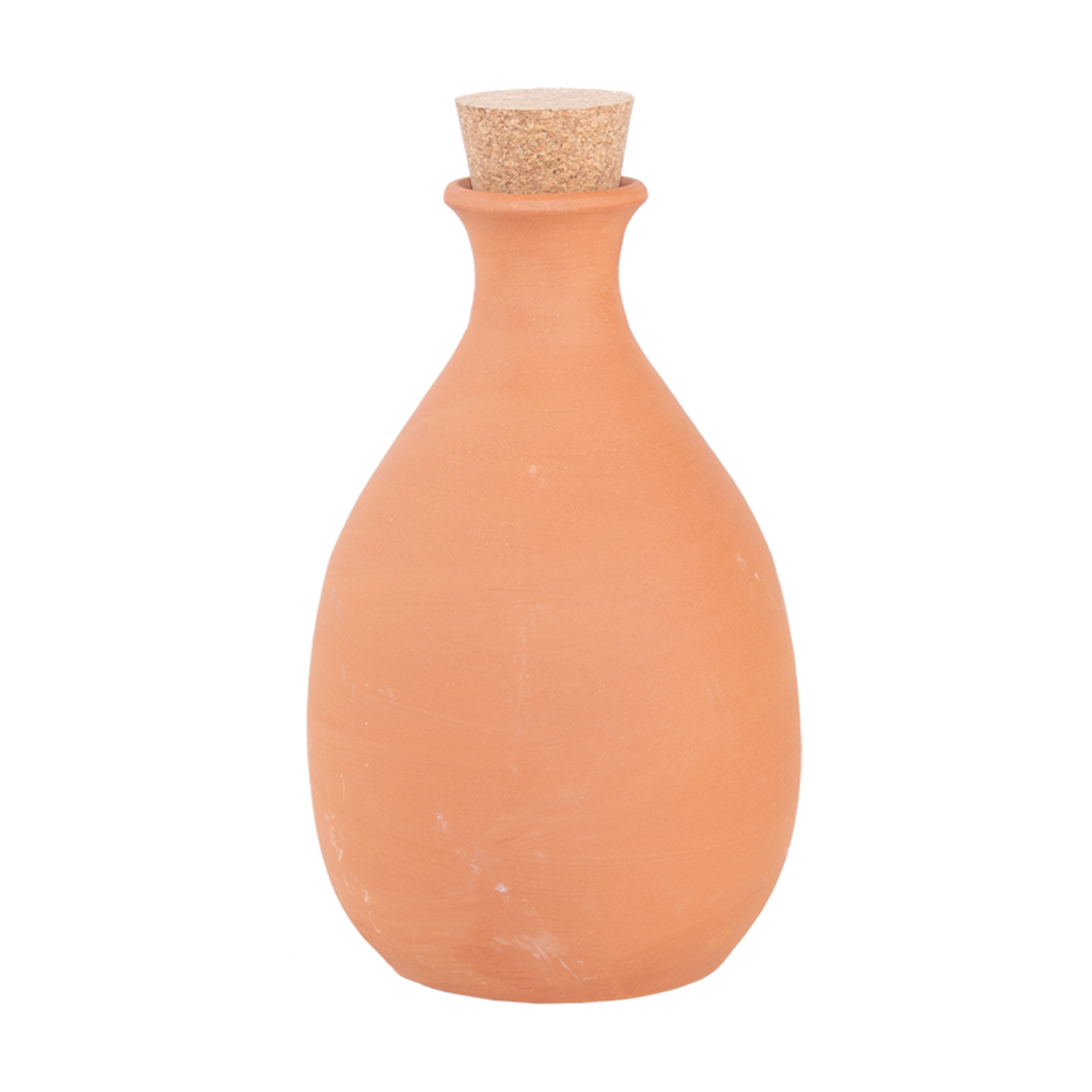 Olla S, terracotta irrigatiepot met kurk, 15,2x15,2x26,5 cm, plant in pot