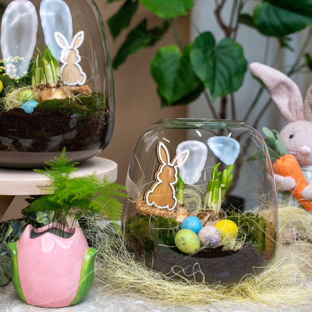 Emma Mini Easter - Open terrarium - Flessentuin DIY kit, groene bladeren
