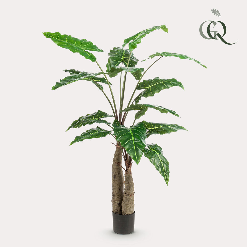 Kunstplant Alocasia, olifantsoor met pijlvormig blad, 150 cm, kenmerkend blad