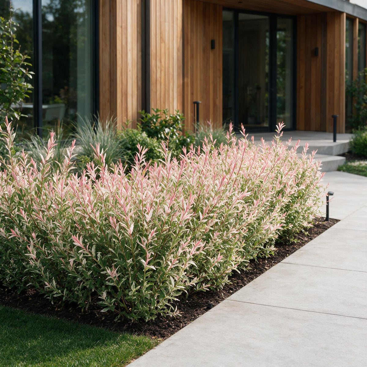 Bonte wilg Salix 'Flamingo', roze blad, 40-50 cm hoog, gezonde plant