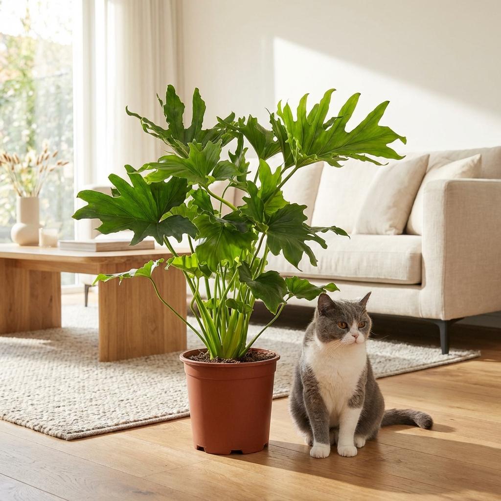 Philodendron Lickety Split, plant in pot