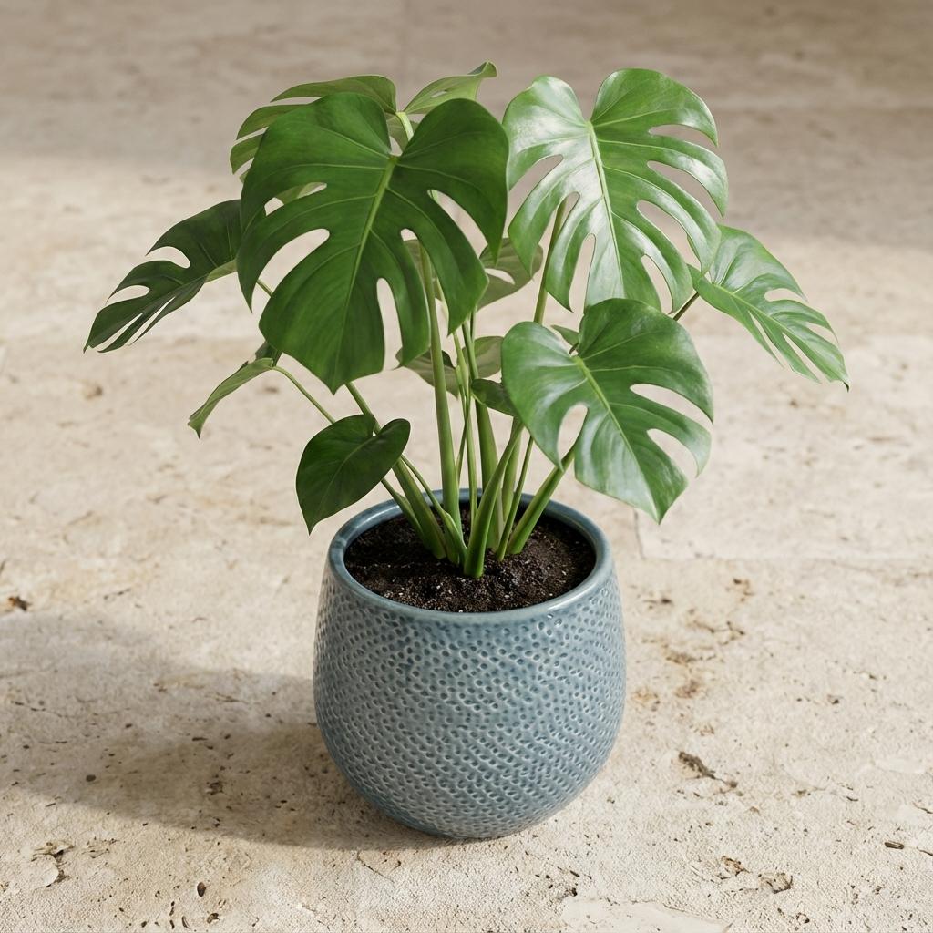Pot Gabriel rond blauw, groeiwijze van de plant