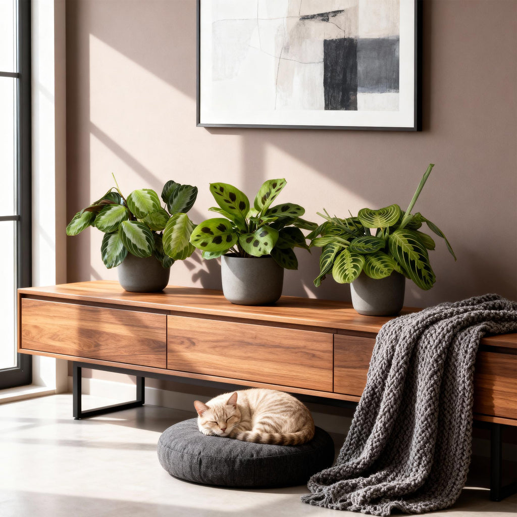 Gebedsplanten Maranta Silverband, Lemon Lime, Kerchoveana, plant in pot