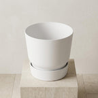 Detailfoto van Elho Greenville ronde pot, mat wit, Ø20 cm