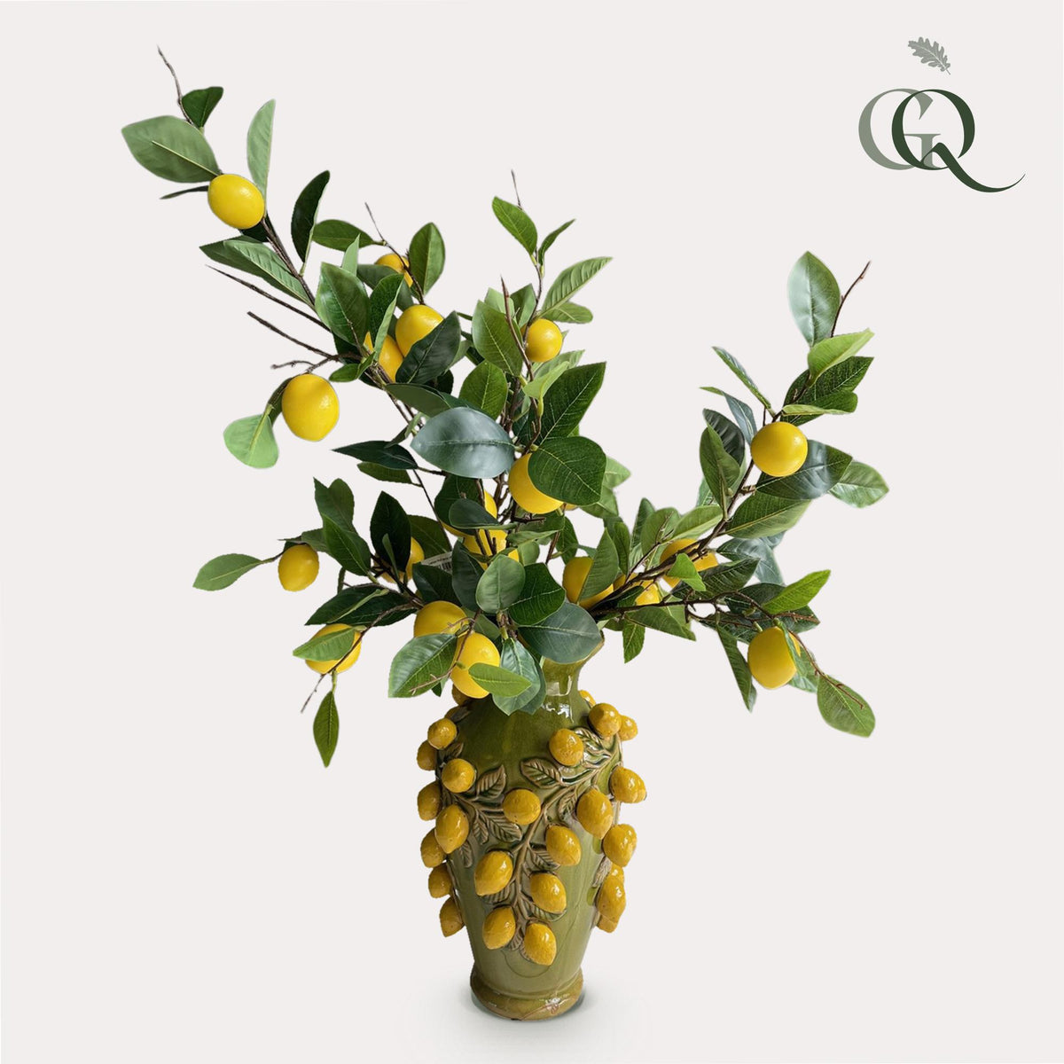 Kunstbloemen - Boeket L - Lemon Glow, detail van het blad