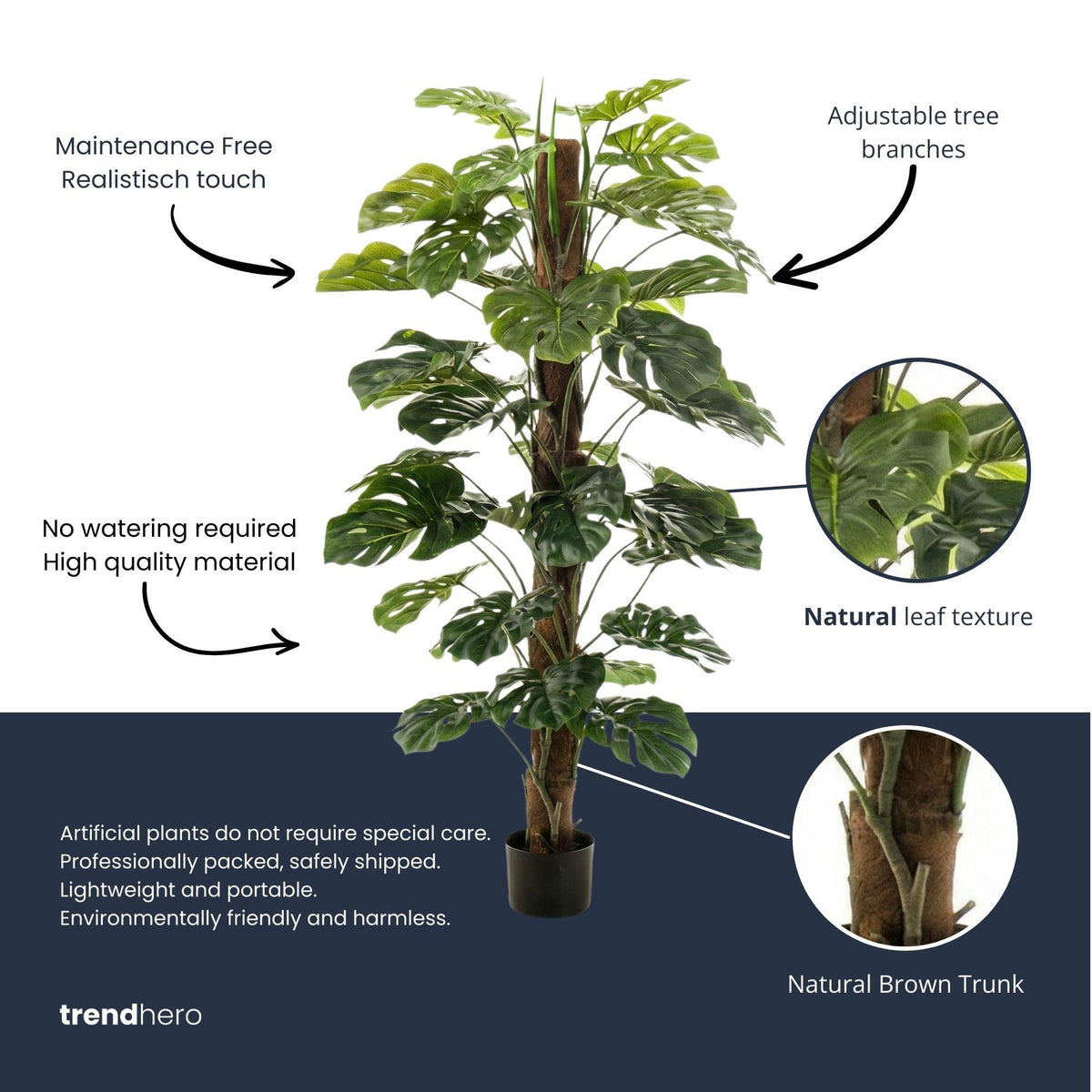 Monstera on pole, groeiwijze van de plant