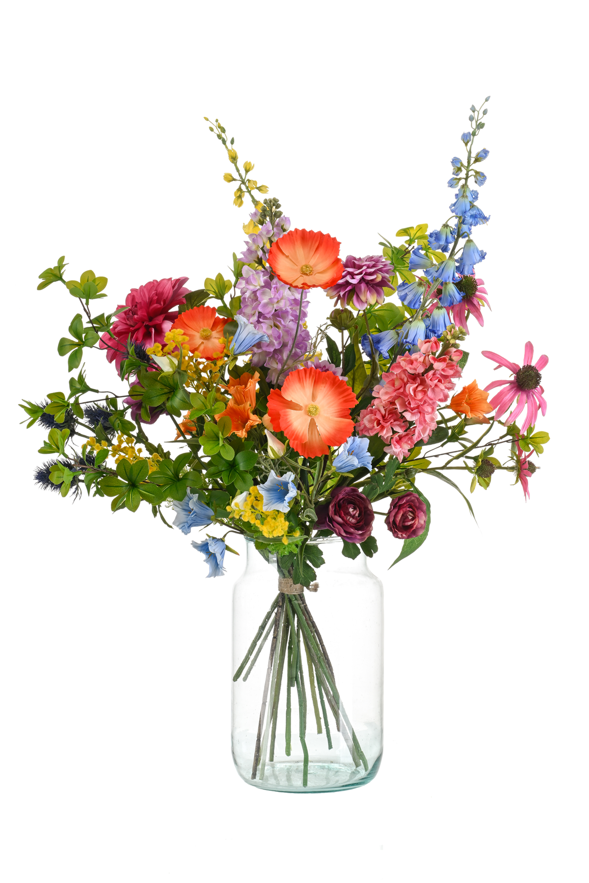 Kunstbloemen - Boeket XL -  Electric Love, kenmerkend blad