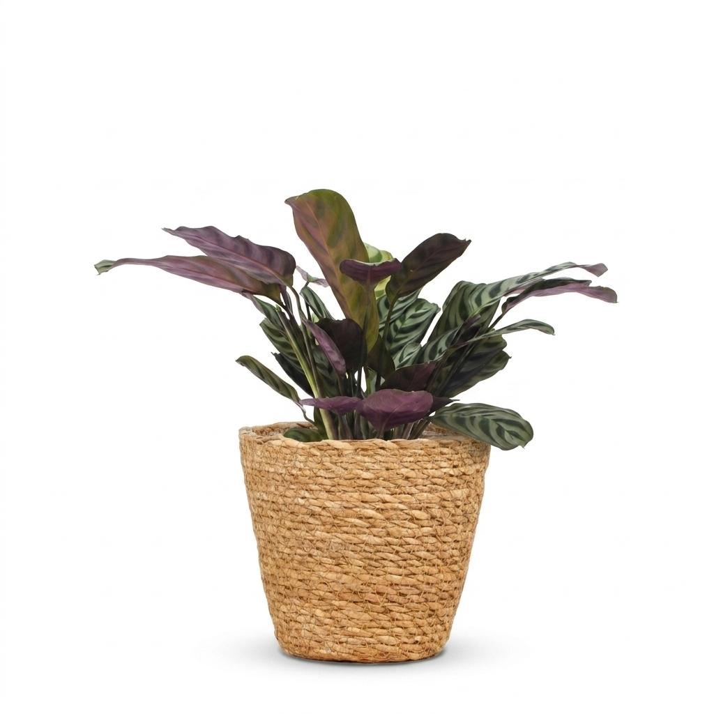 Ctenanthe Burle Marxii - Visgraatplant met mand, detail van het blad