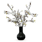 Kunstbloemen Solo - Crème - Magnolia Branches - x 4, groene bladeren