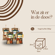 Vogelbuffet | Vogelvoer ECO Zakje Mix Set van 4 | 4x 300gr