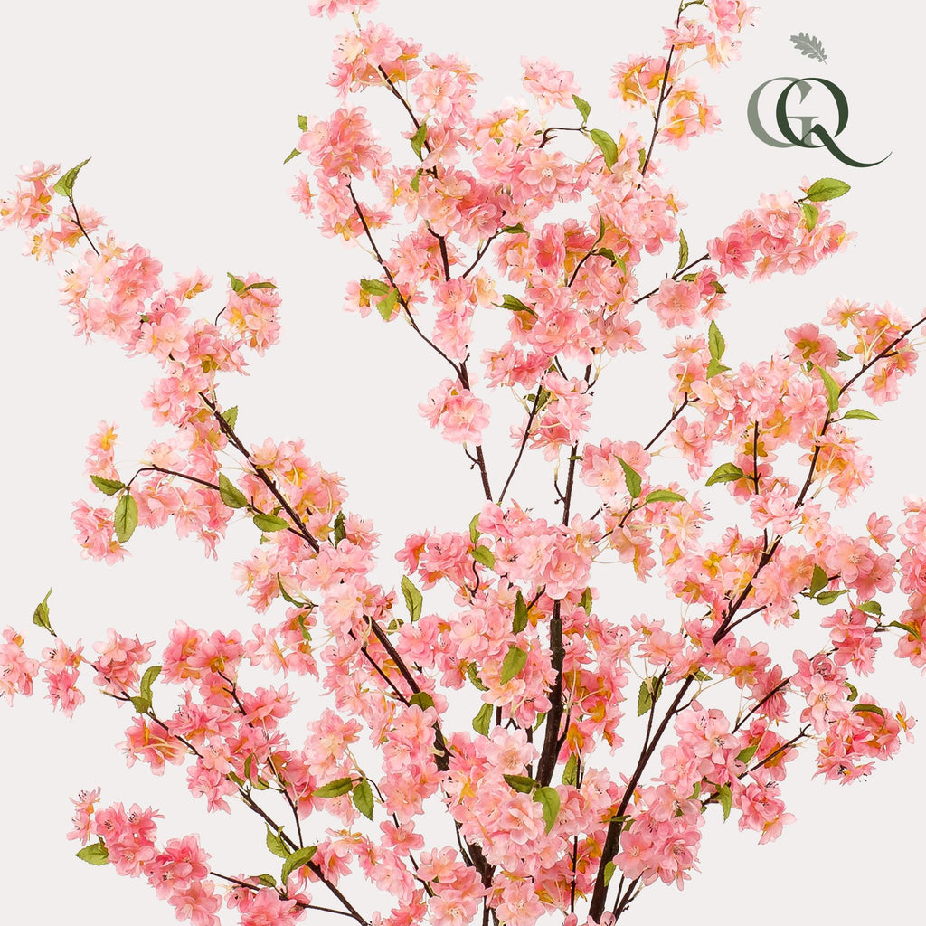 Kunstplant - Prunus - Kersenbloesem - Roze, detail van het blad