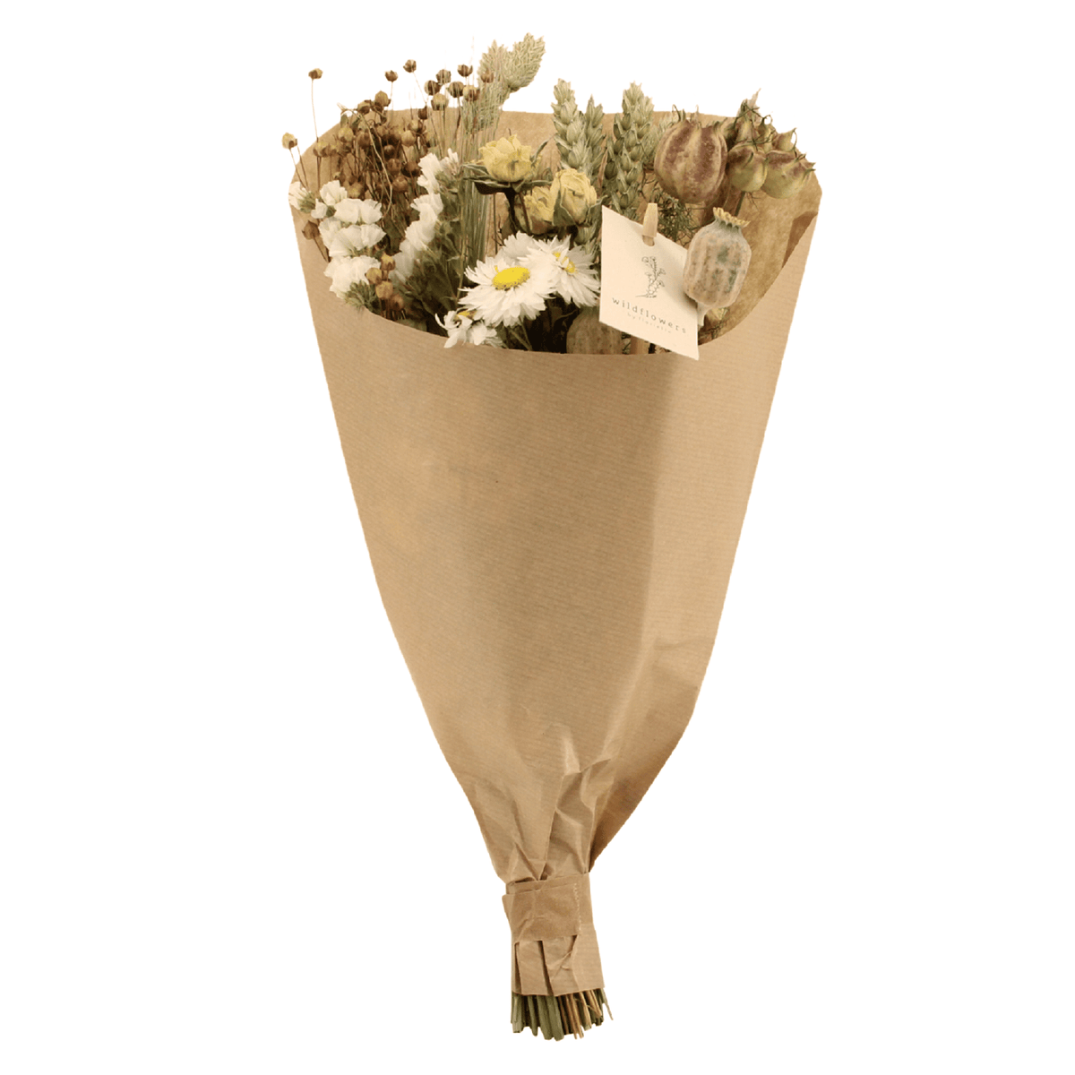 Detailfoto van Droogbloemenboeket naturel - klein