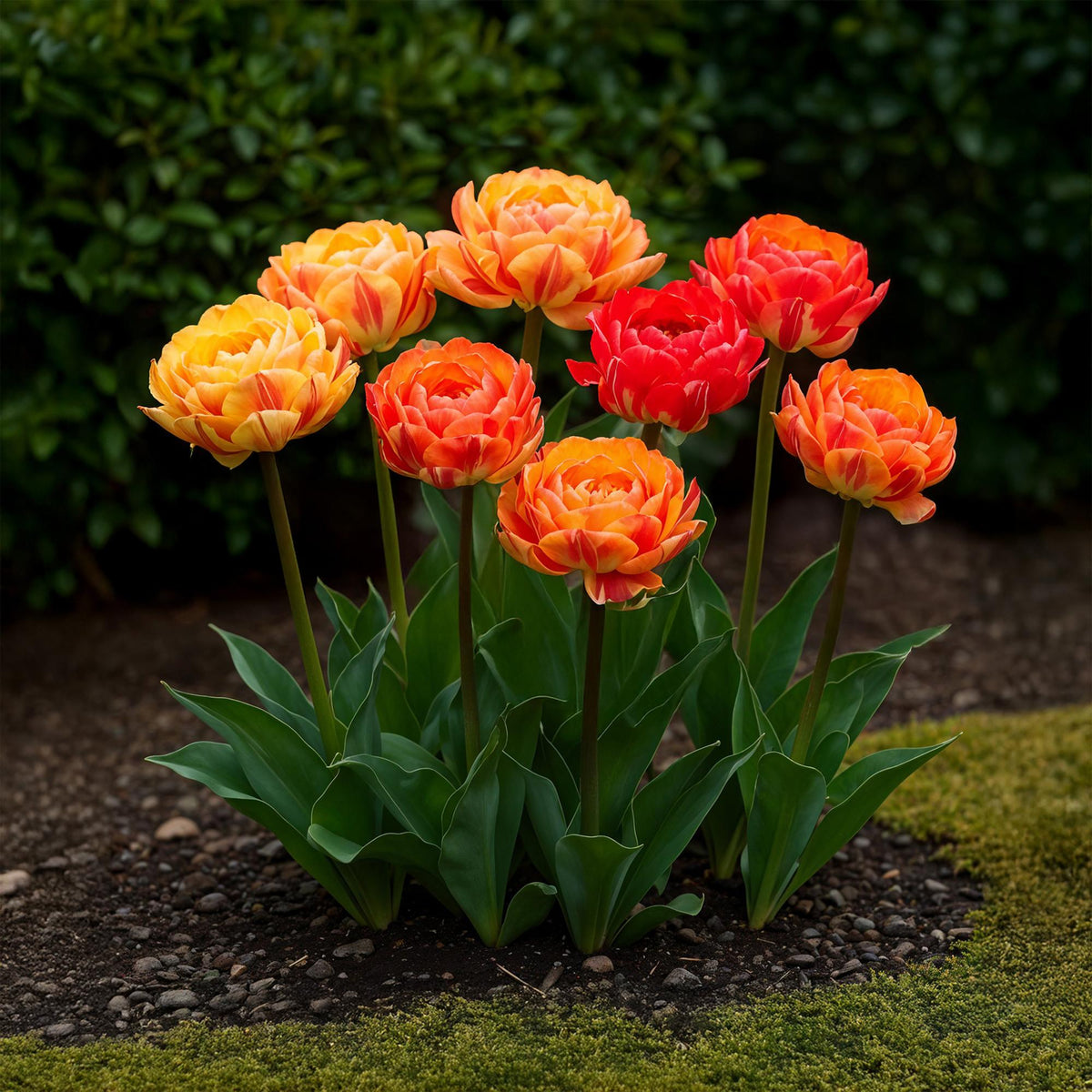 Tulp Gudoshnik Double, kenmerkend blad