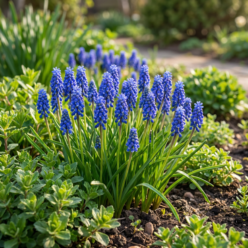 Blauw druifje Muscari armeniacum bloembollen, foto 2