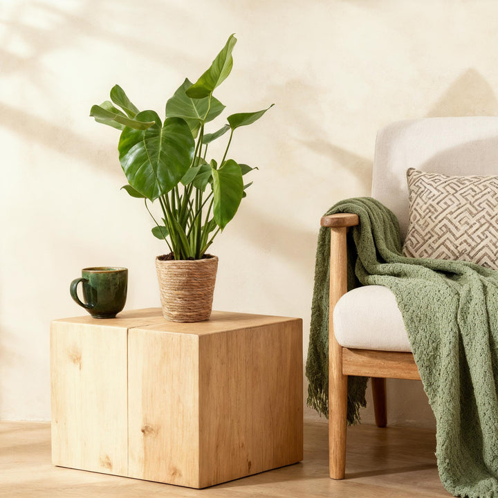 Monstera Deliciosa met mand, 50-55 cm hoog