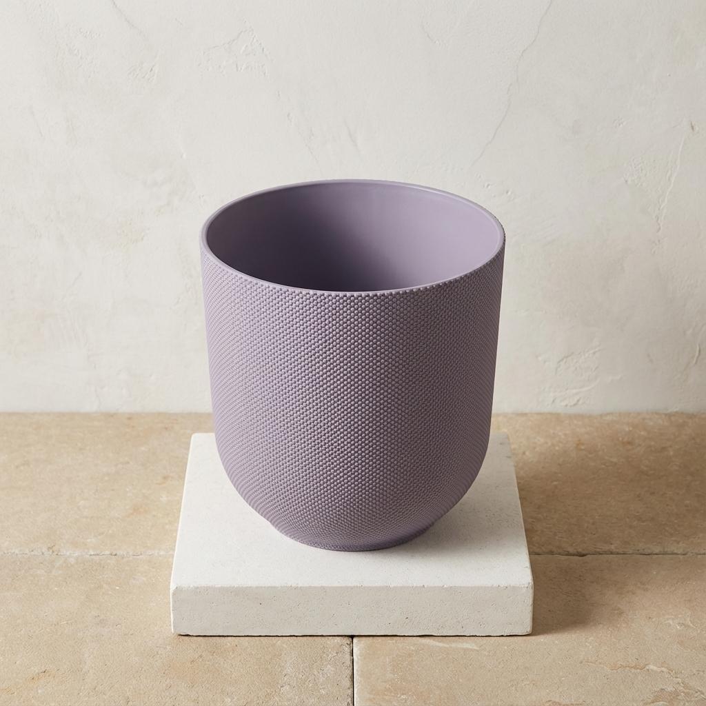Detailfoto van Elho Jazz Round pot in Lavender Lilac, Ø14 cm