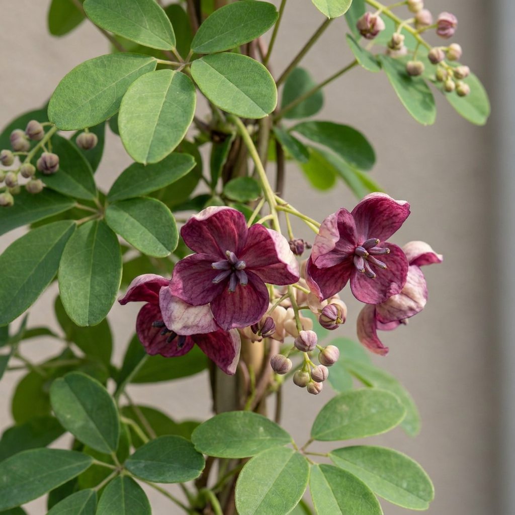 Akebia quinata - vijfbladige akebia, kenmerkend blad