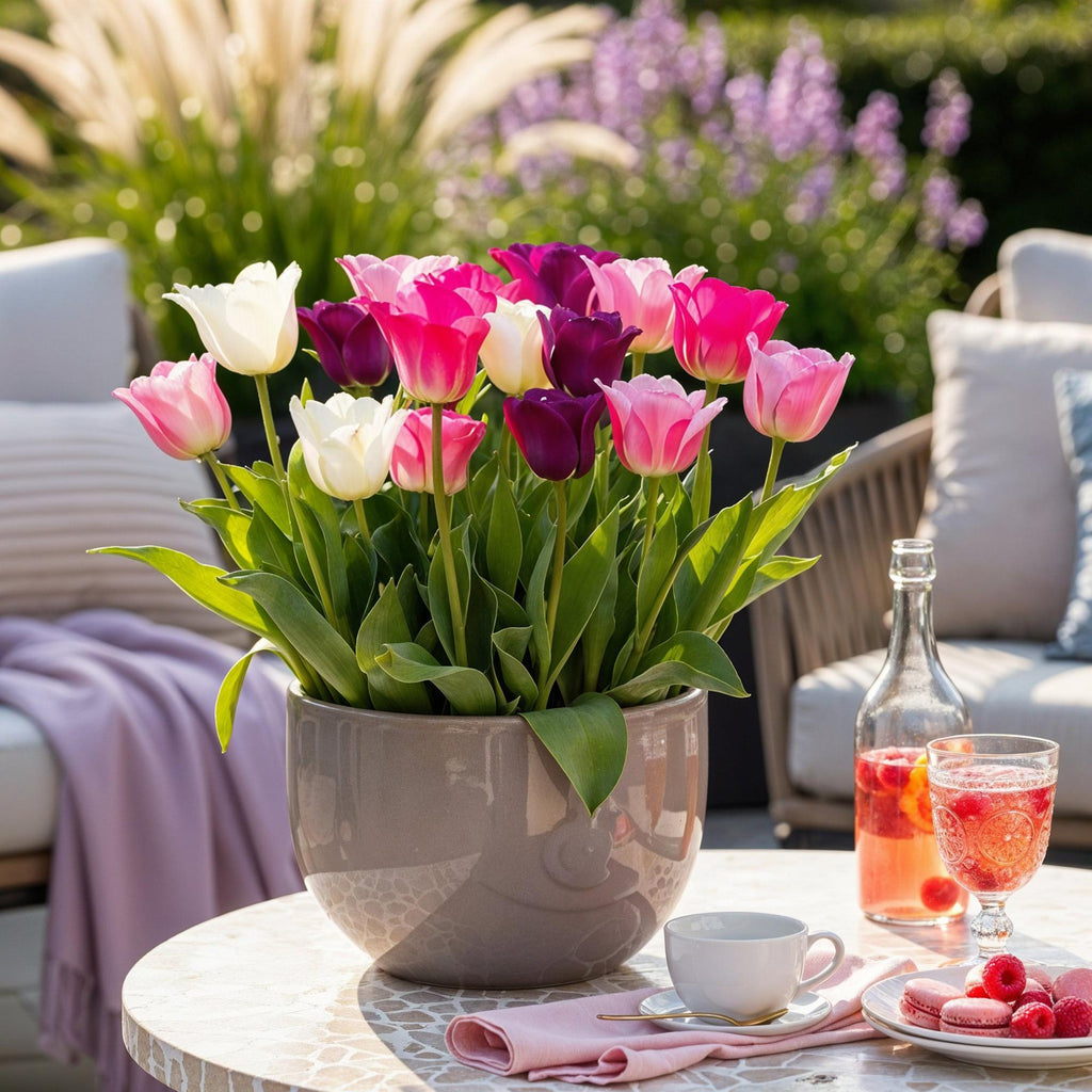 Tulp Pastel mix, plant in pot