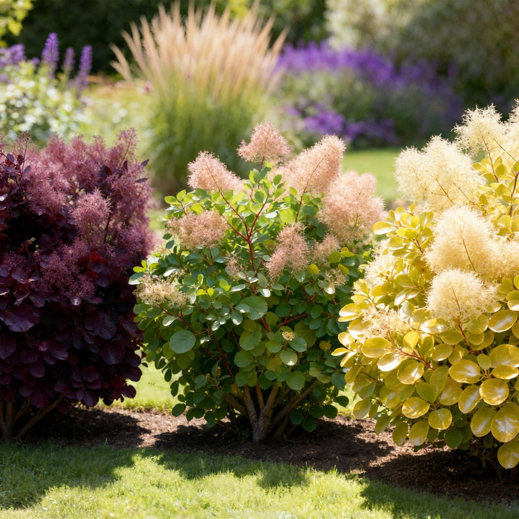 Cotinus coggyria Tricolour, kenmerkend blad