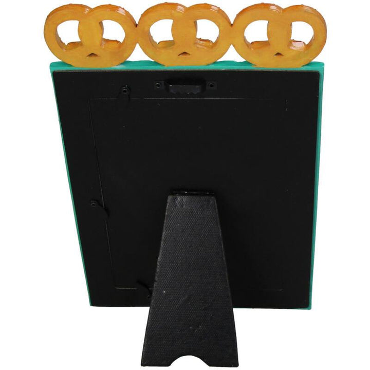 Fotolijst Pretzel van polyresin, turquoise, 13x18 cm