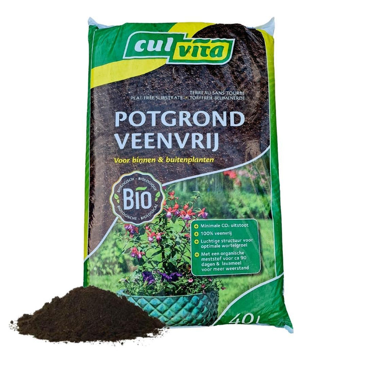Culvita bio veenvrije potgrond met organische mest, 40 liter