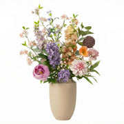 Kunstbloemen boeket Pastel Meadow, levensecht, 15 stelen