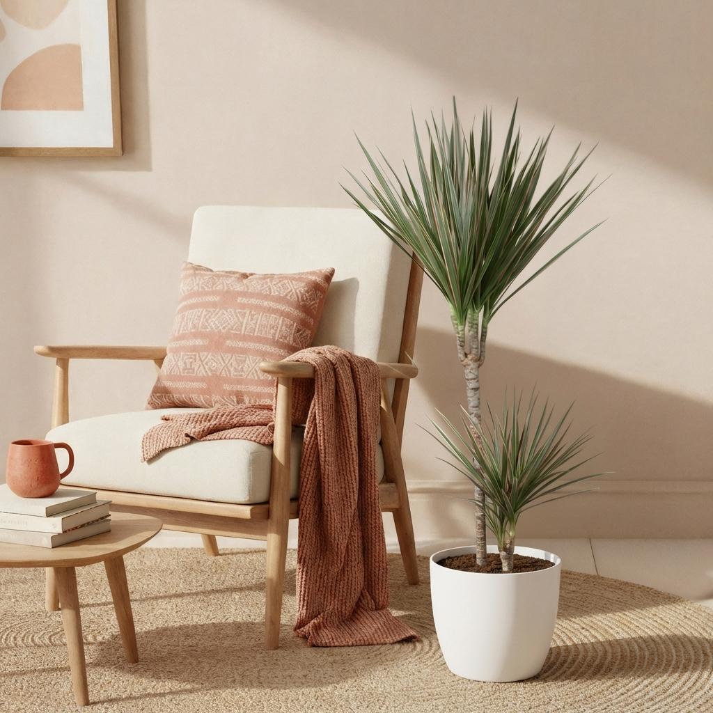 Dracaena Marginata Bicolor, plant in pot