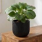 Detailfoto van Capi Nature Skin bolvormige pot, antraciet, Ø24 cm, H21 cm