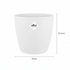 Elho Brussels ronde bloempot, wit, Ø25 cm, kenmerkend blad