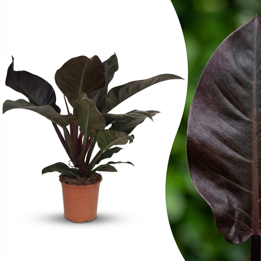 Philodendron Imperial Red, kenmerkend blad