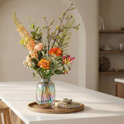 Kunstbloemen boeket Amber Peach, levensecht, 12 stelen