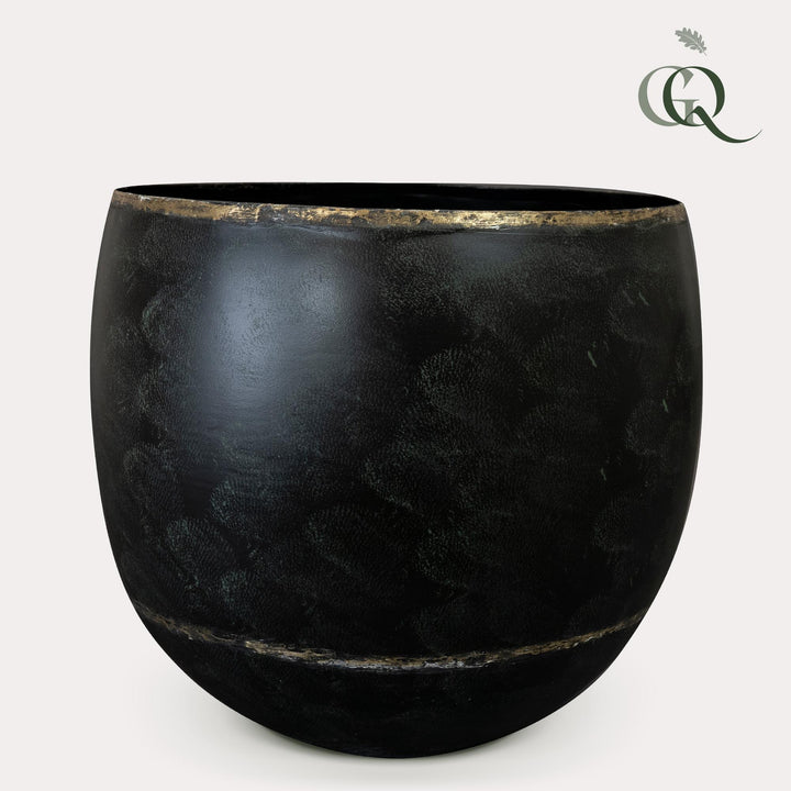 Pot Belia vintage black, zwart, maat L, H28 x B33 cm