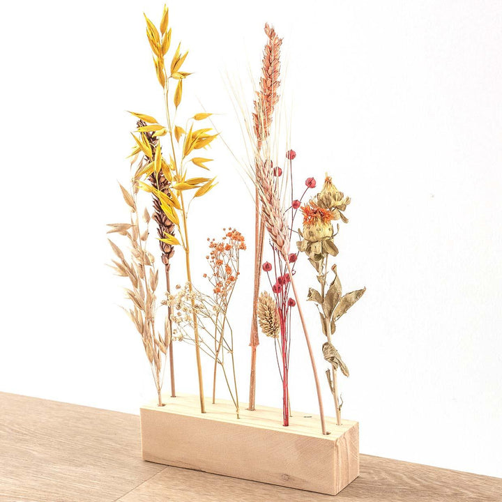 Houten droogbloemenstandaard M