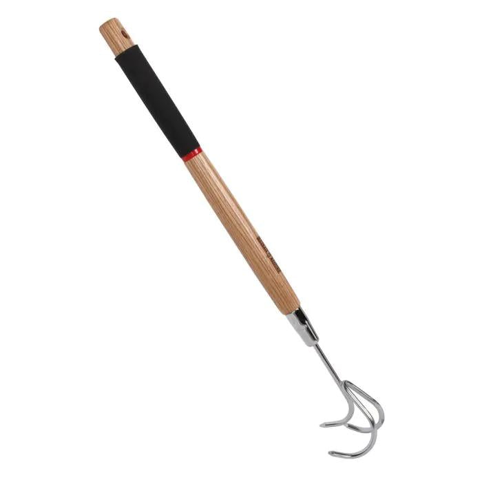 Handkrabber verzinkt, essenhouten steel met soft grip