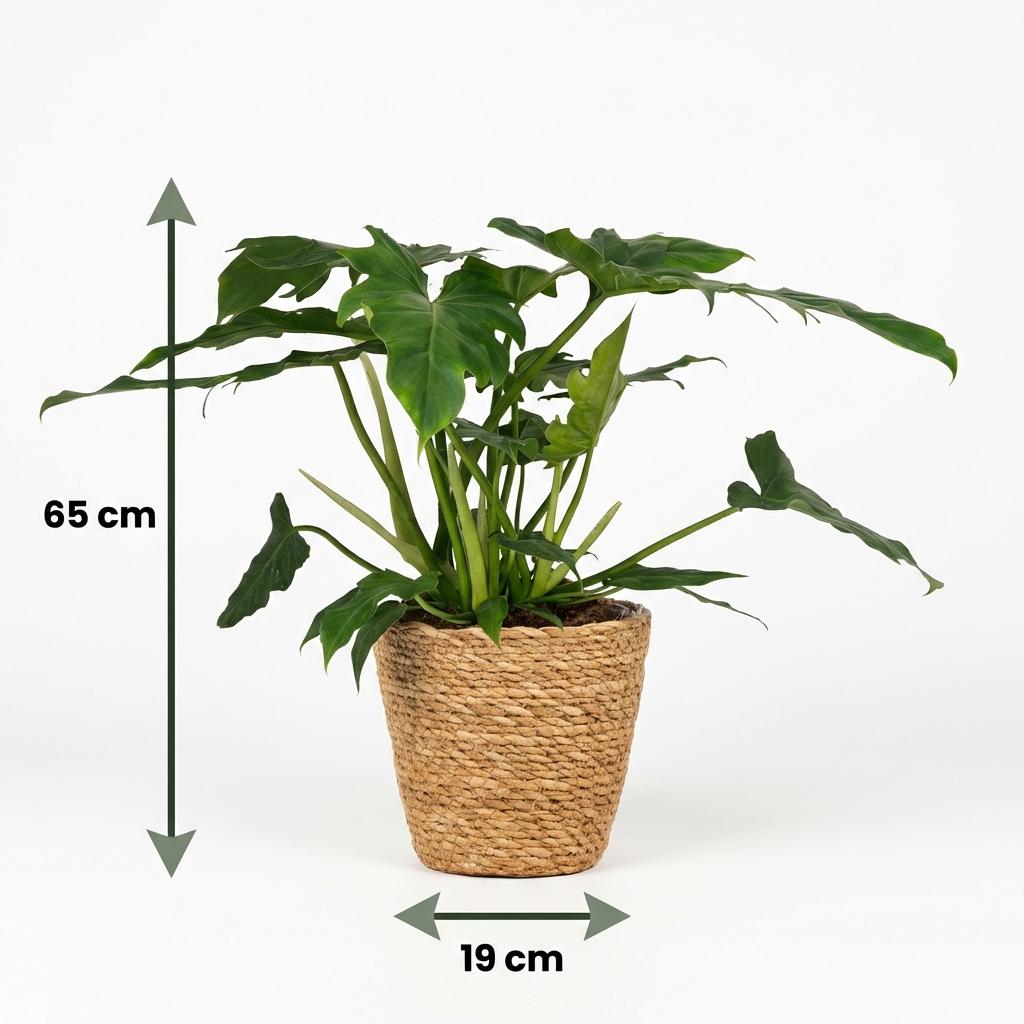 Philodendron Lacerum met Mand, groeiwijze van de plant
