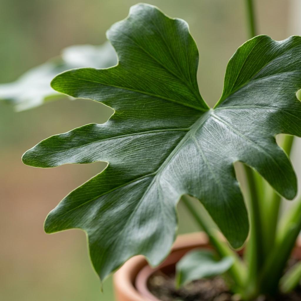Philodendron Lickety Split, groene bladeren