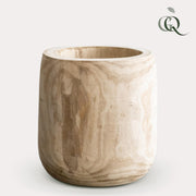 Pia pot van lichtbruin hout, set van 3