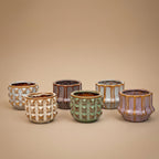 Cactus Set van 6 in Keramische Mini Potjes San Juan, gezonde plant
