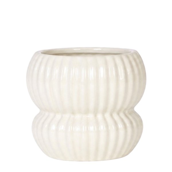 Kolibri Home | Horizon sierpot - Wit - ∅9cm