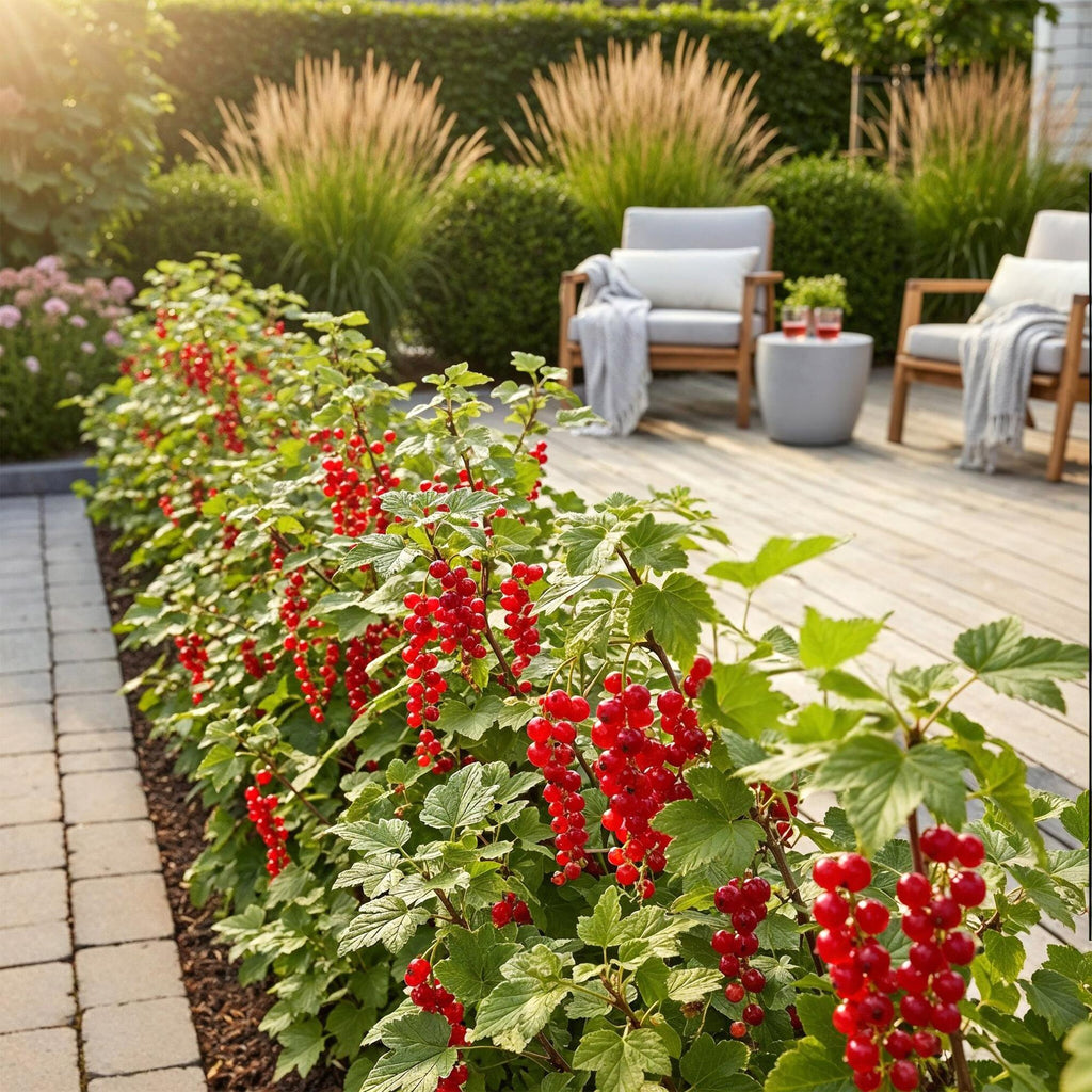 Rode bes Ribes rubrum Jonkheer van Tets, plant in pot