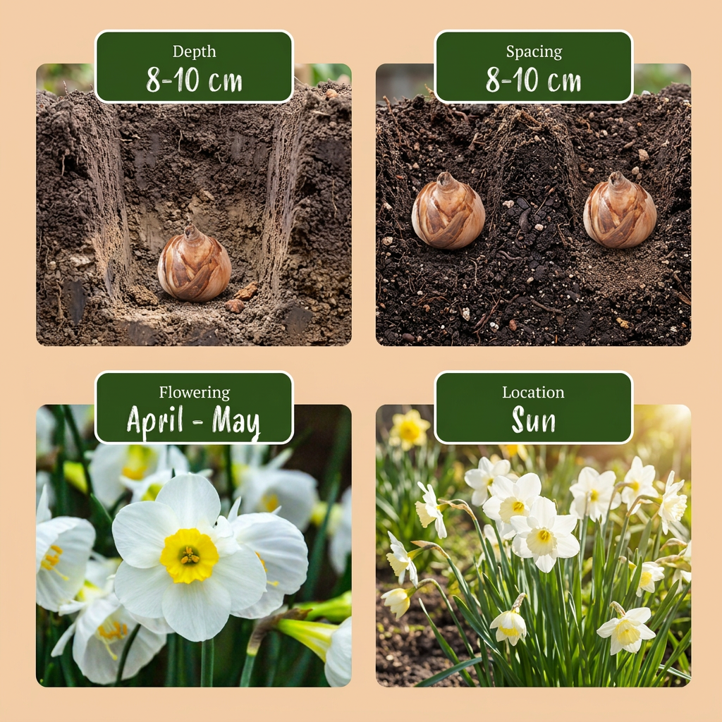 Narcis 'White Petticoat' bloembollen, wit, foto 4